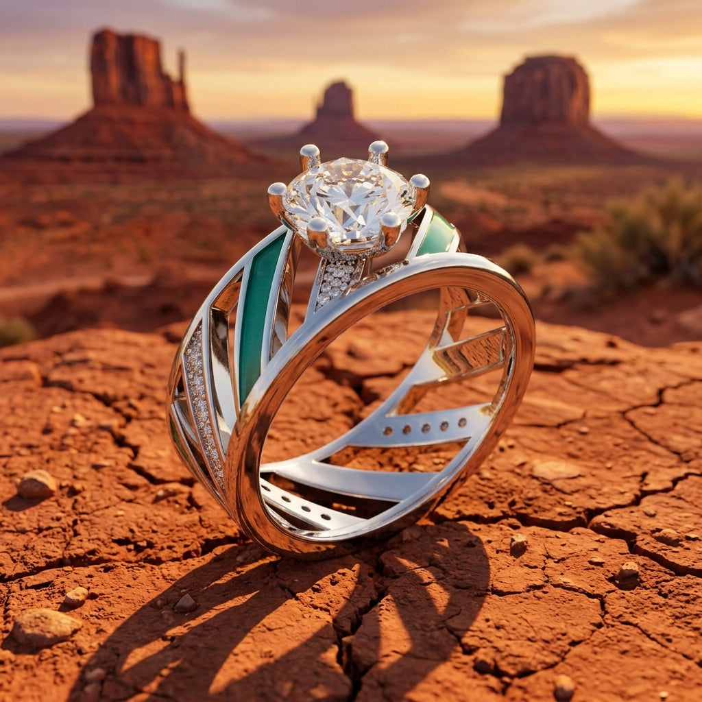Aurora Veil Ring - Moissanite