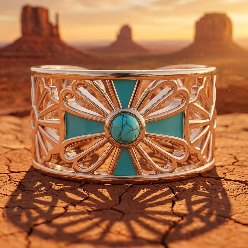 Eternal Spring Cuff Ring - Turquoise
