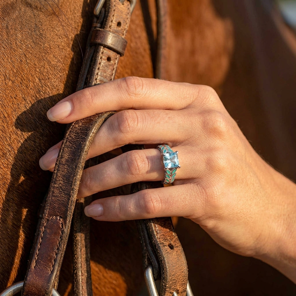 Golden Harvest Ring - Aquamarine