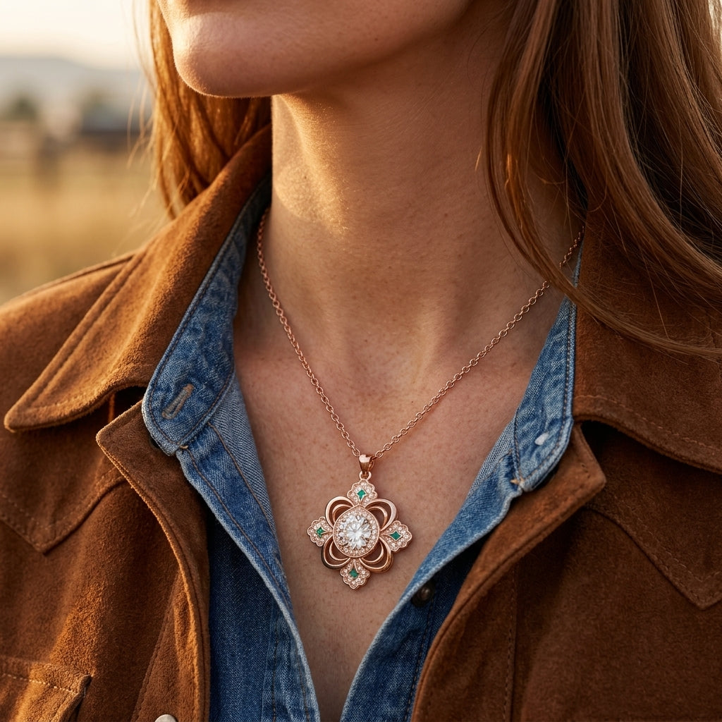 Prairie Insignia Necklace - Moissanite