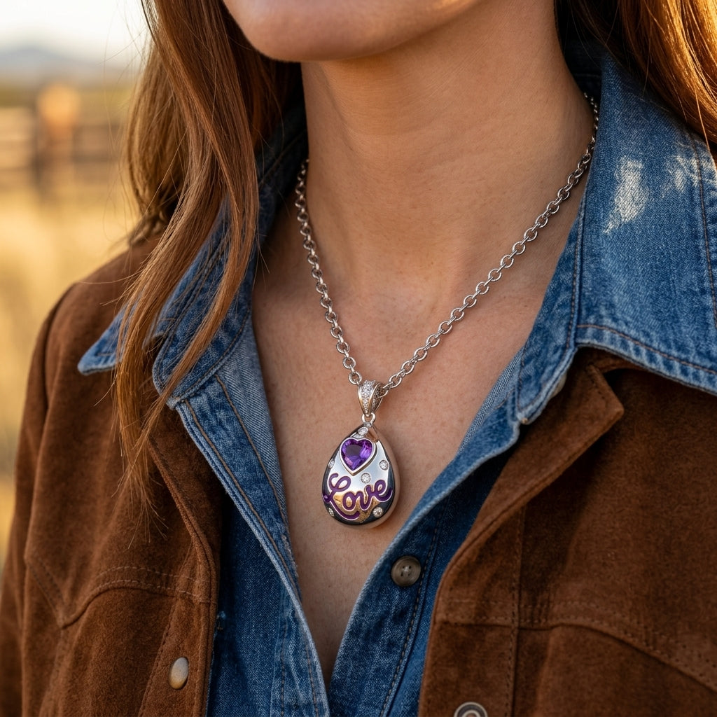 Promise Love Necklace - Amethyst