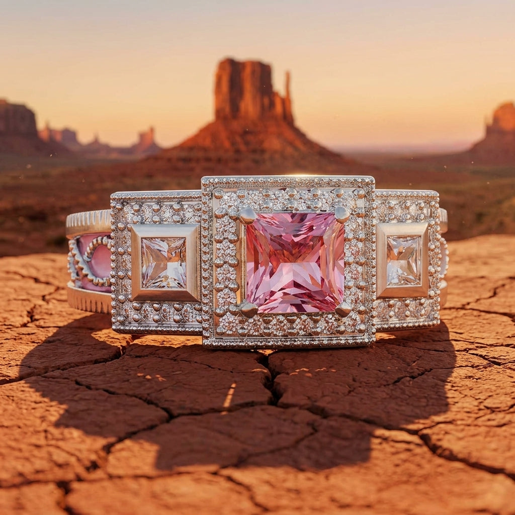 Azure Lighthouse Ring - Rose Quartz