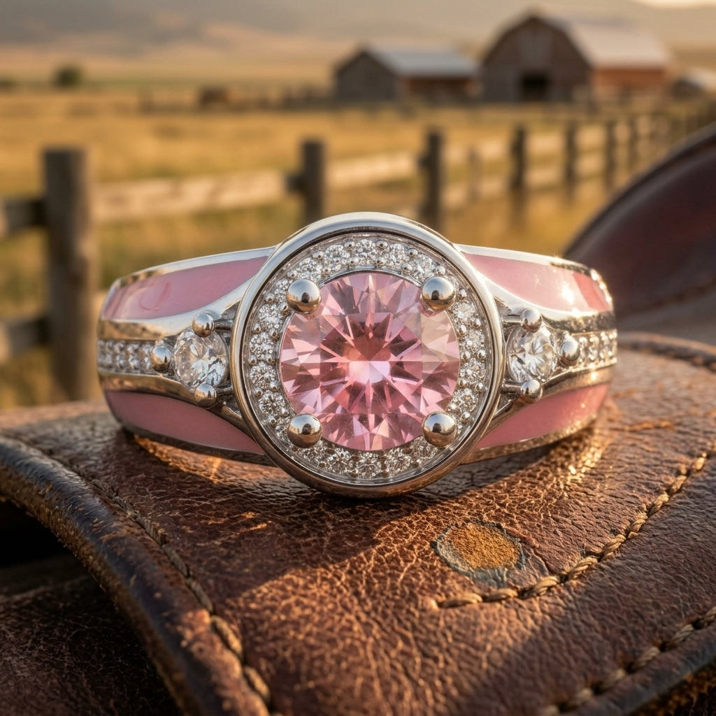 Brave Belt Ring - Rose Quartz
