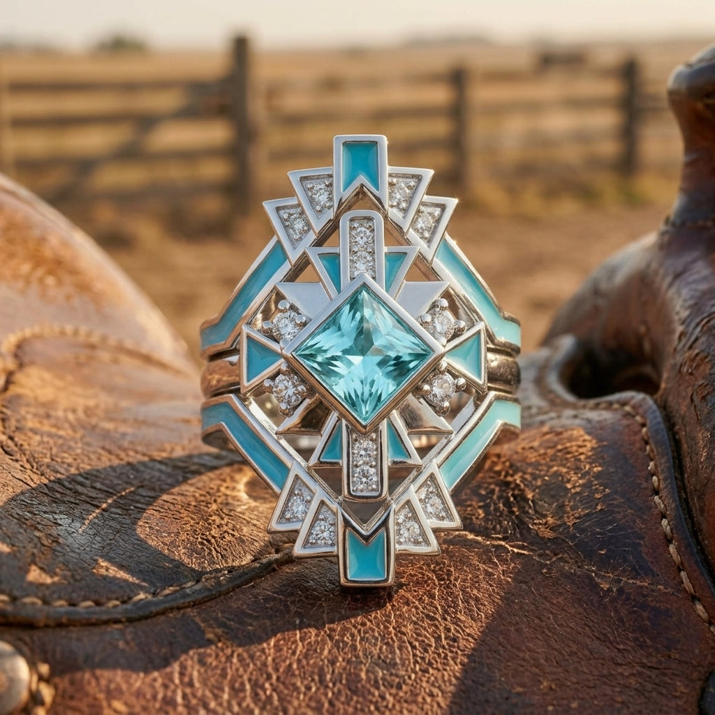 Chief's Crown Ring - Aquamarine