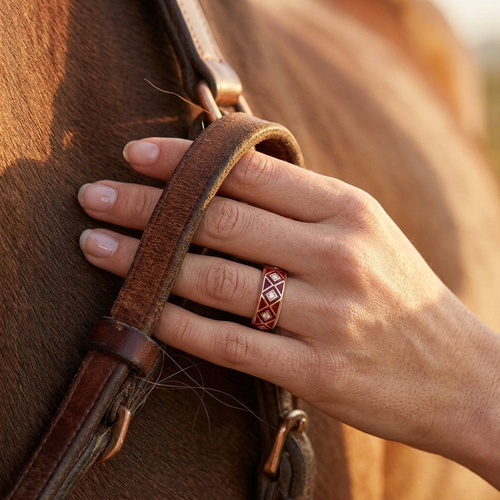 Sierra Geometric Ring - Red