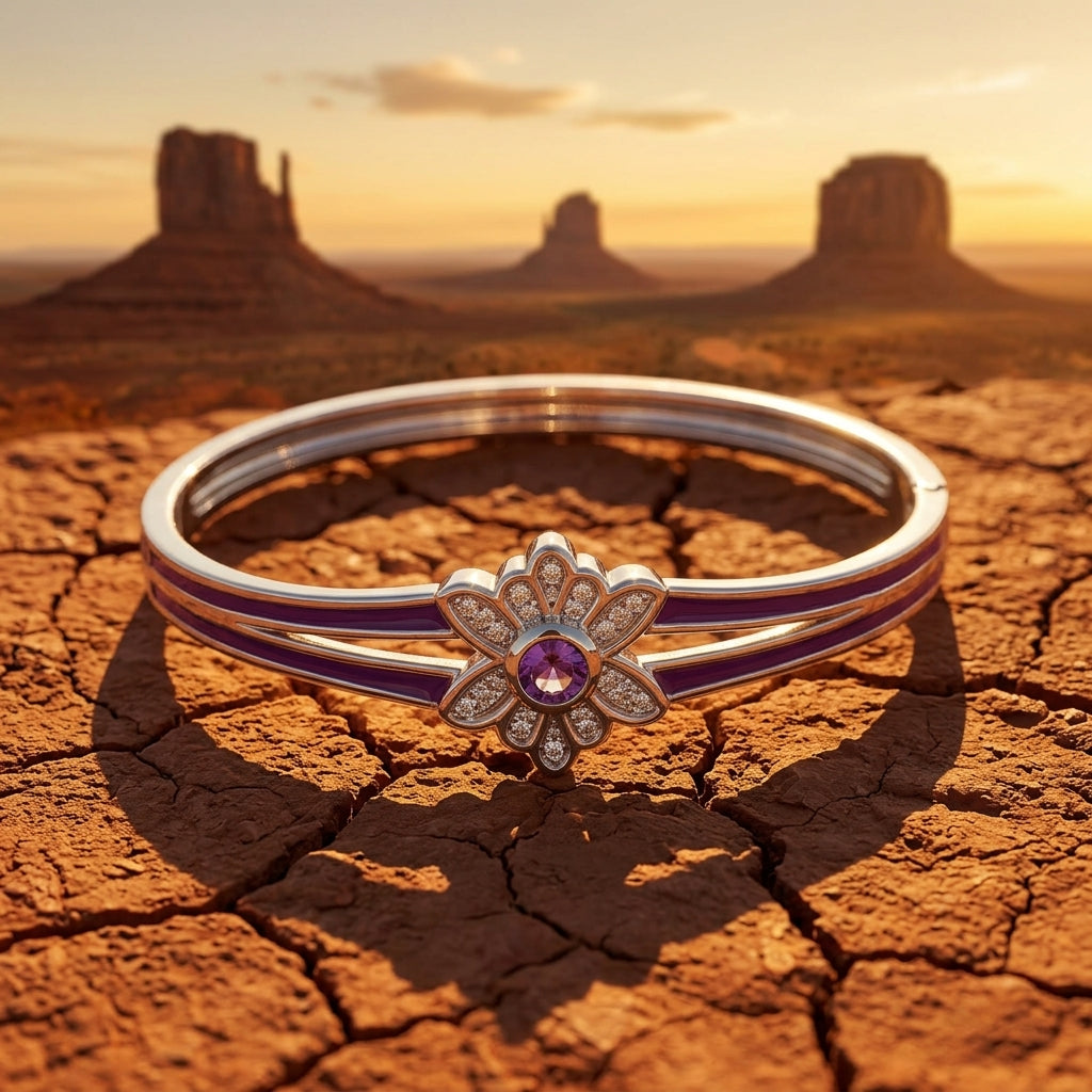 Desert Bloom Bracelet - Amethyst