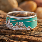 Cerulean Summit Ring - Moissanite
