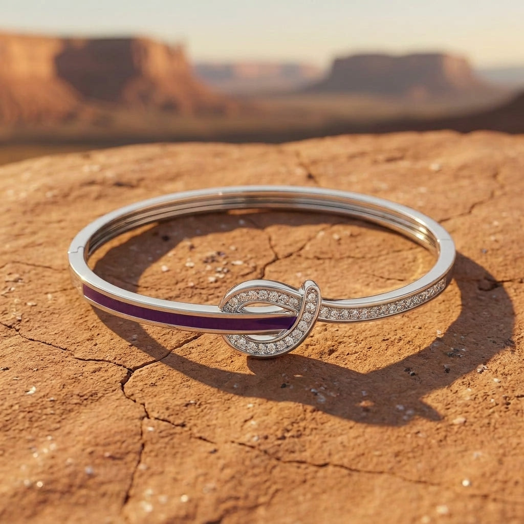 Knotted Power Bracelet - Purple