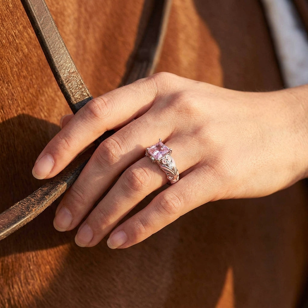Rosemary's Loyalty Ring - Rose Quartz