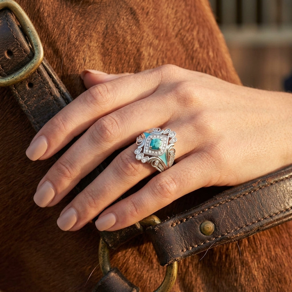 Eagle's Feather Ring - Turquoise