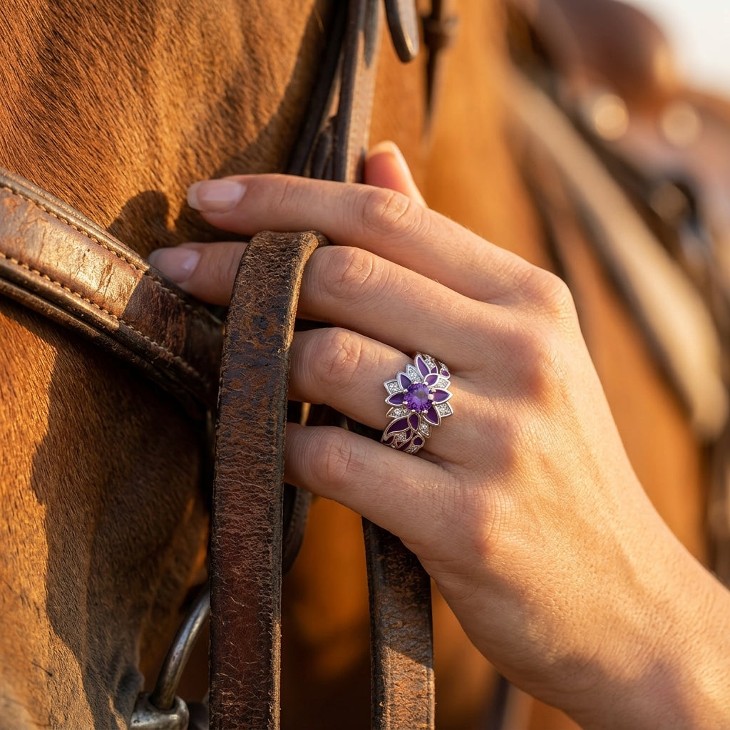 Garden Orchestra Ring - Amethyst & Purple