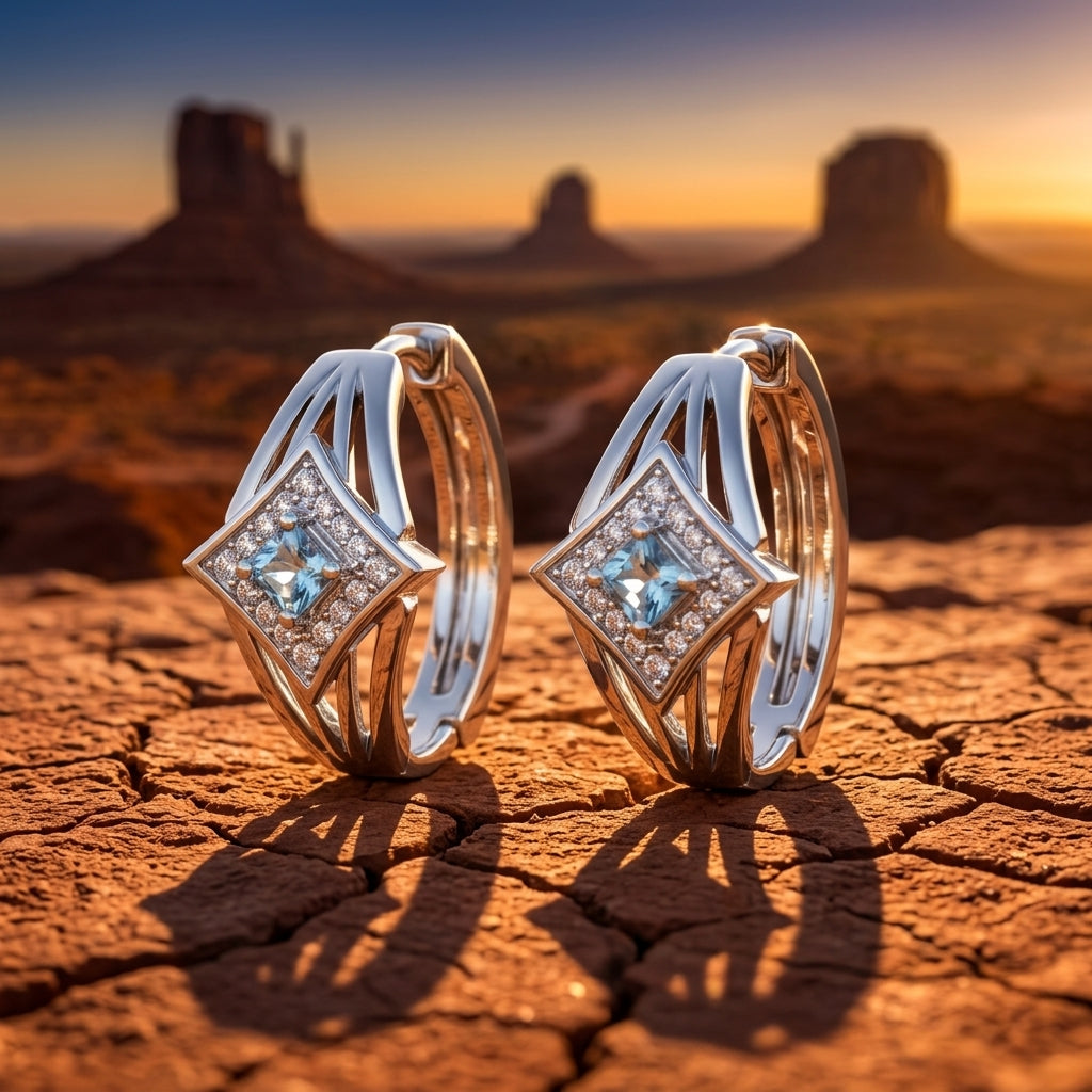 Soulful Waters Earrings - Aquamarine