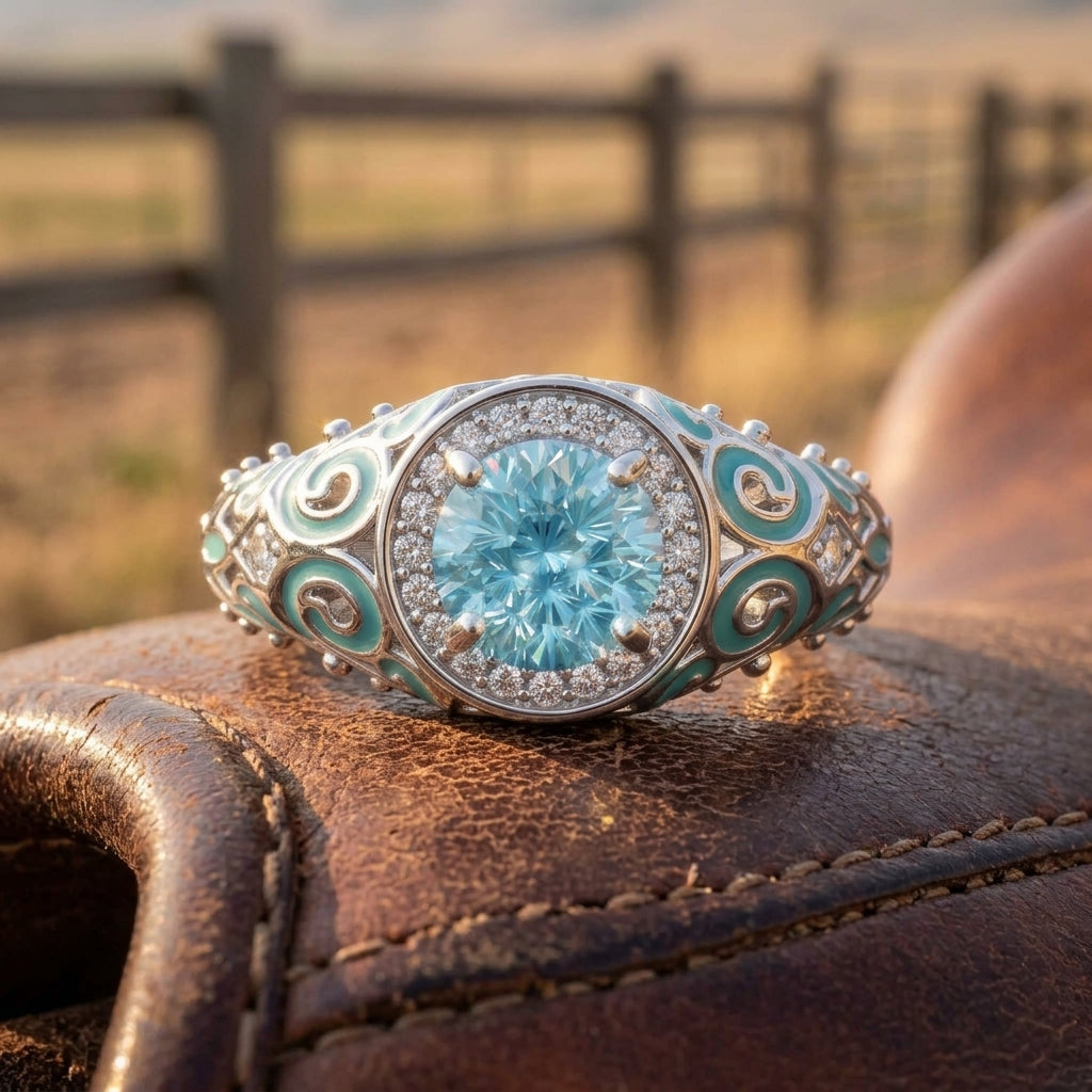 Virel Crest Ring - Aquamarine
