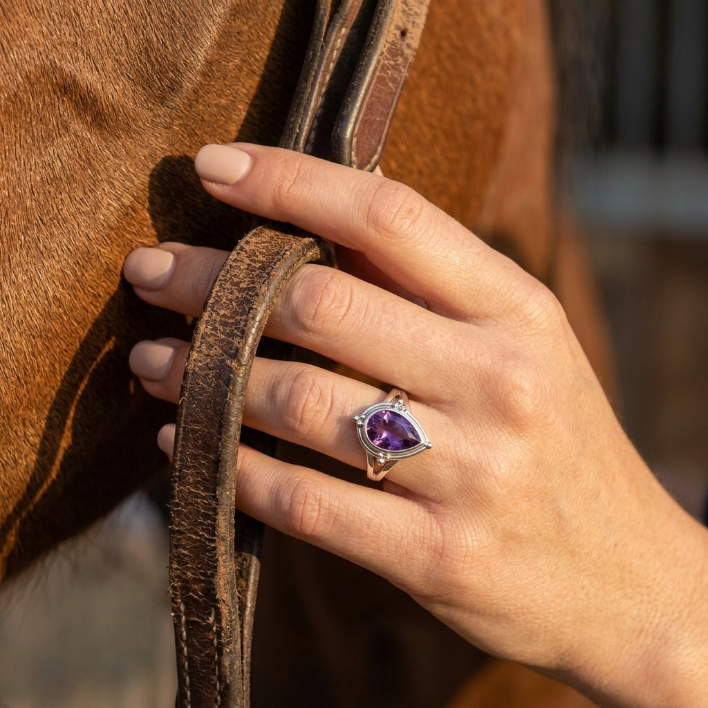 Desert Tears Ring - Amethyst