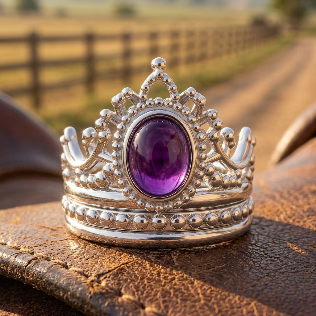 Dustland Crown Ring - Amethyst