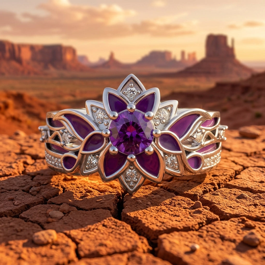 Garden Orchestra Ring - Amethyst & Purple