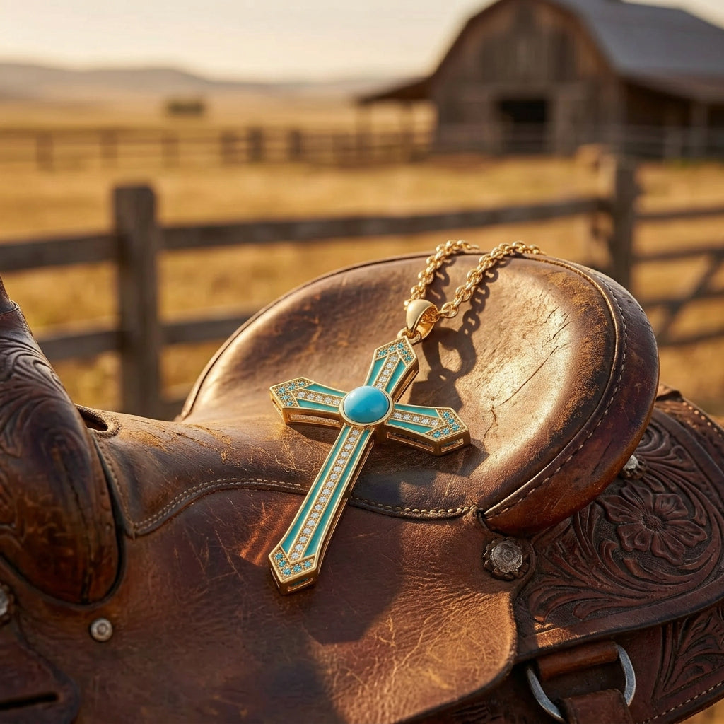 Meridian Lumen Cross Necklace