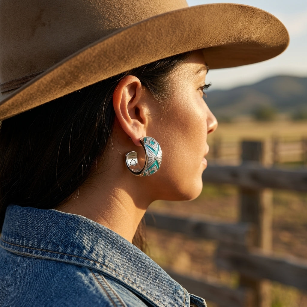 Cowgirl Legend Earrings - Turquoise