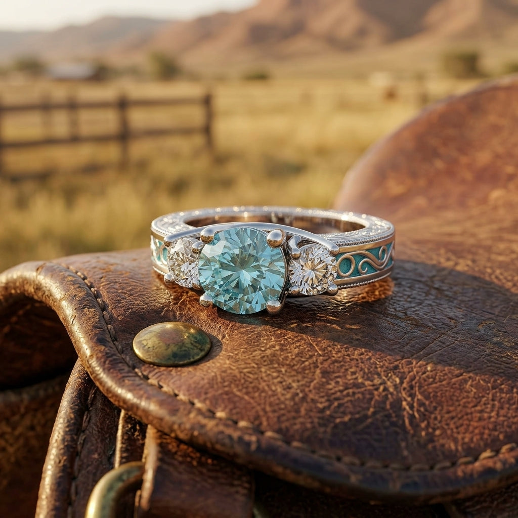 Century Romance Ring - Aquamarine