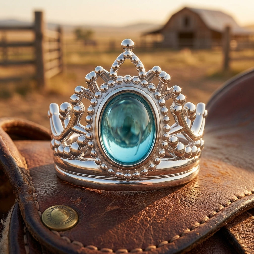 Dustland Crown Ring - Aquamarine