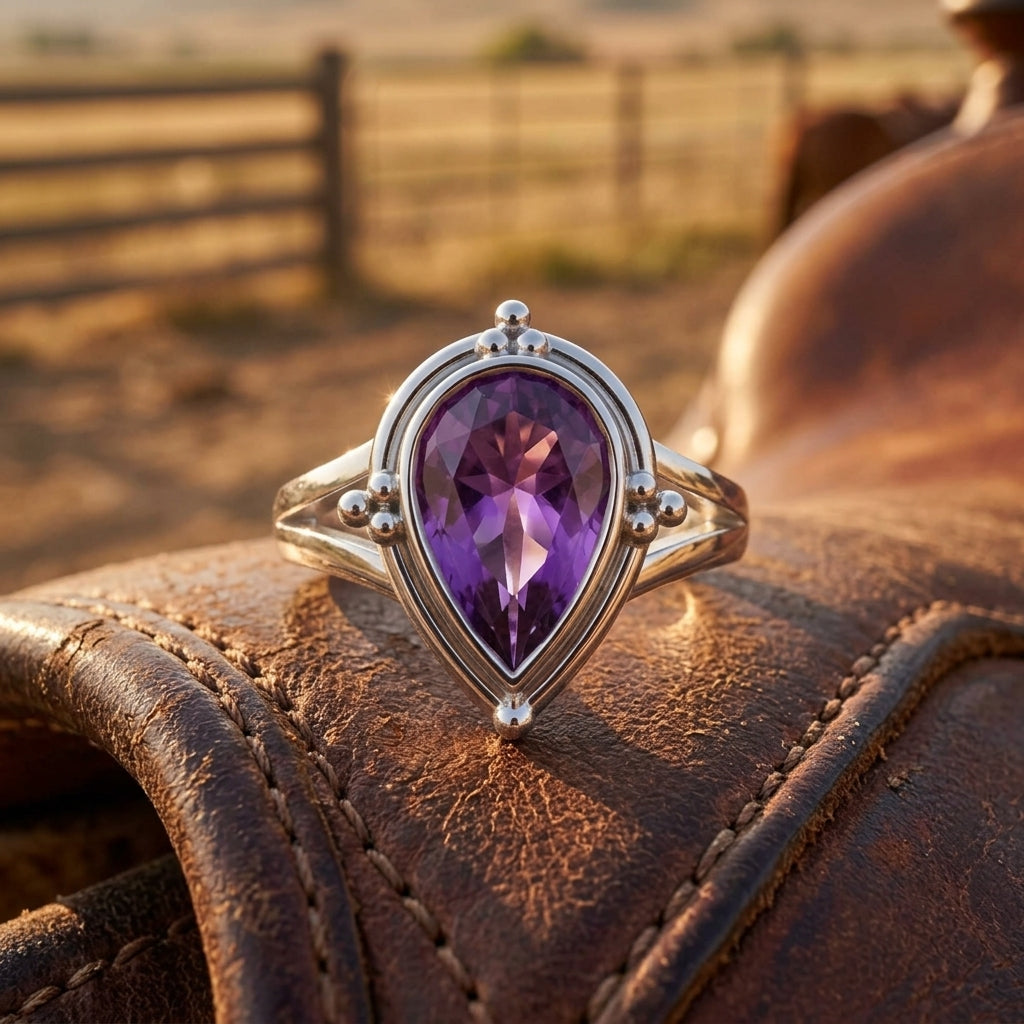 Desert Tears Ring - Amethyst