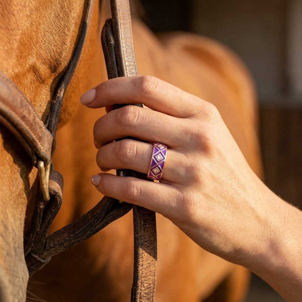 Sierra Geometric Ring - Purple