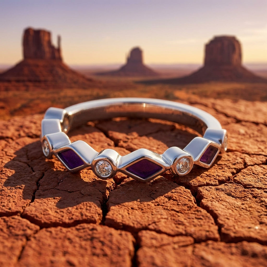 Silent Geometry Ring - Purple