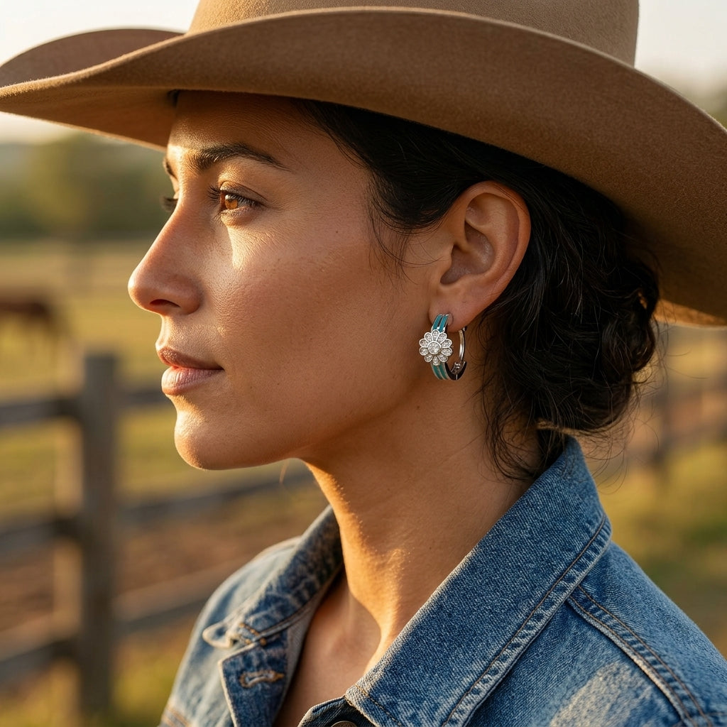 Desert Bloom Earrings - Moissanite