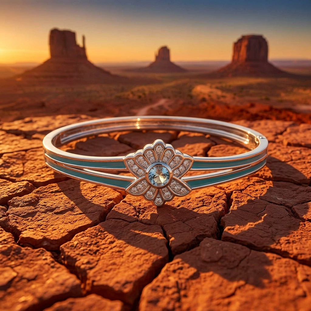 Desert Bloom Bracelet - Aquamarine