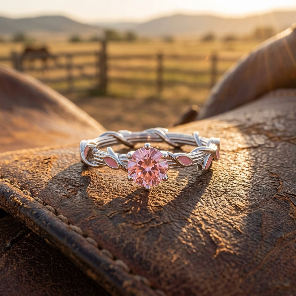 Promise Rose Ring - Rose Quartz