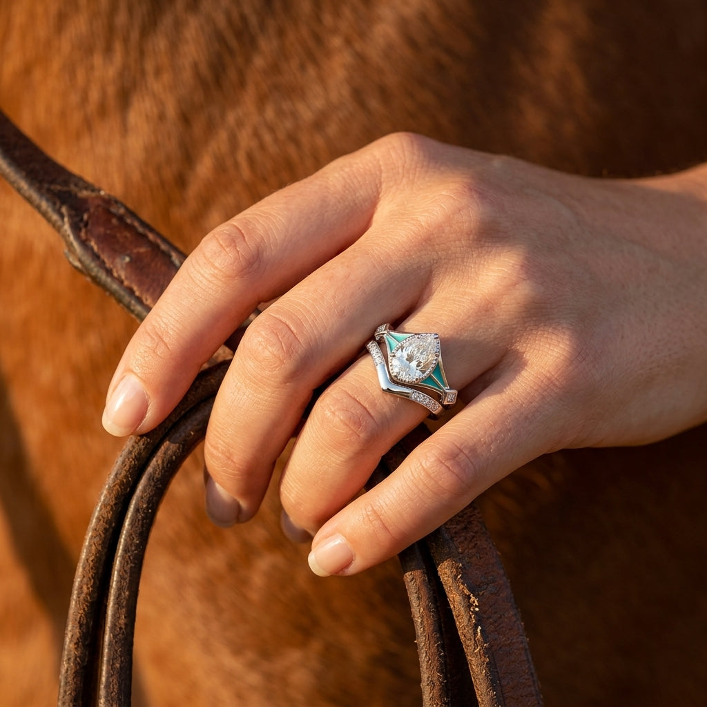 Eternal Angel's Tear Ring - Moissanite