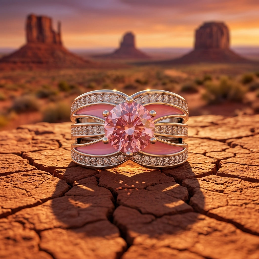 Intersect Radiance Ring - Rose Quartz