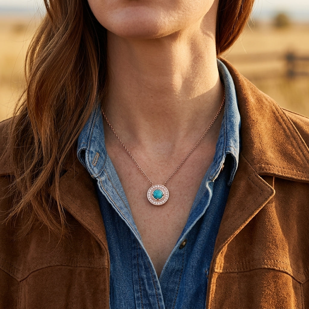 Competitive Spirit Necklace - Turquoise