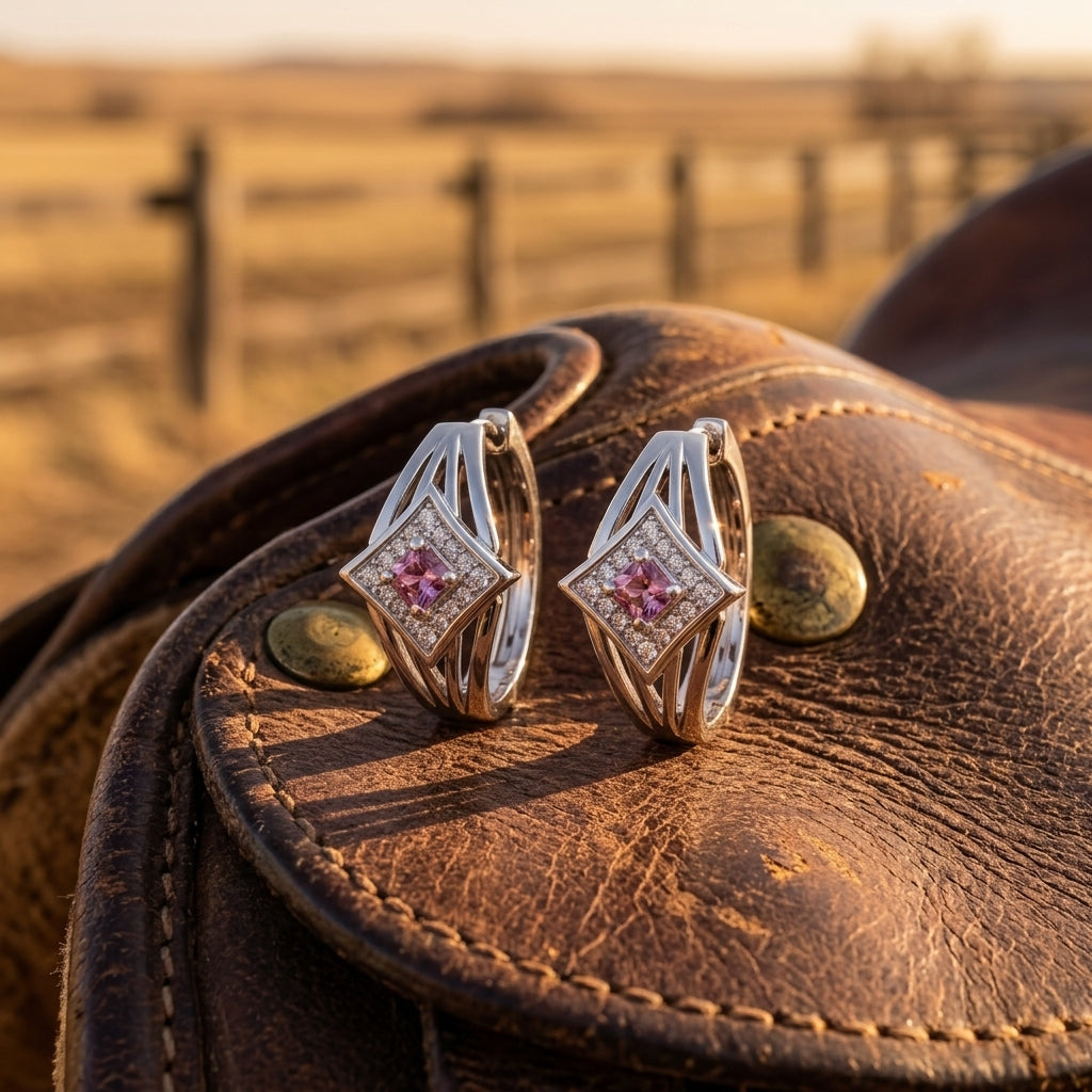 Soulful Waters Earrings - Rose Quartz