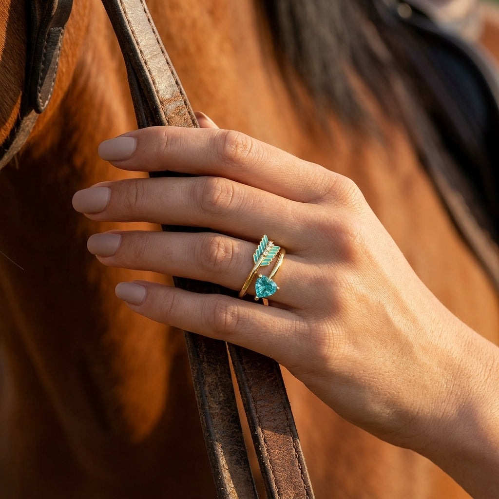 Arrow's Path Ring - Aquamarine