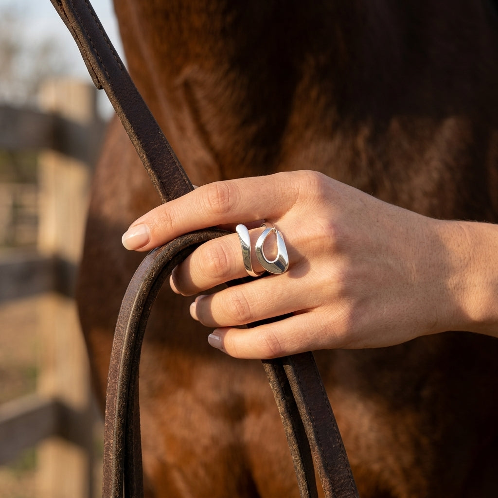 Sleek Asymmetrical Metal Ring