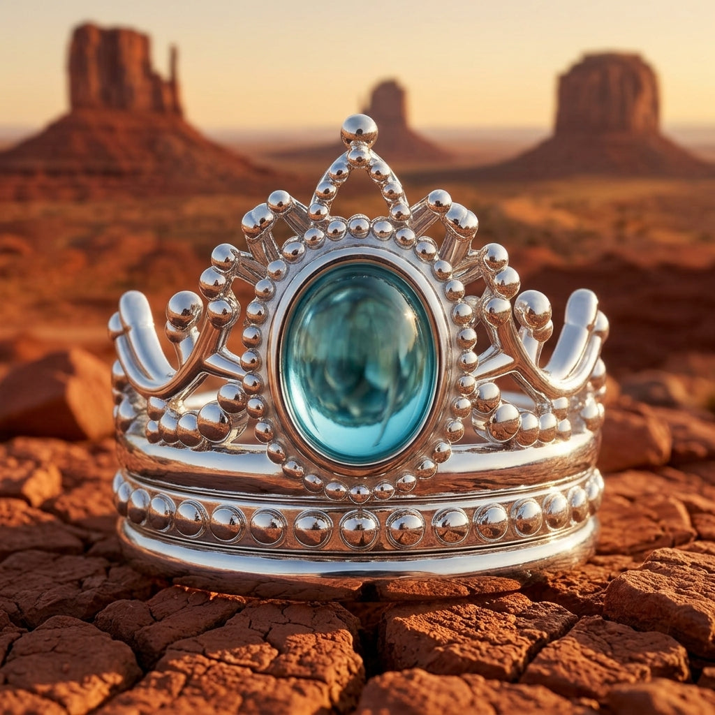 Dustland Crown Ring - Aquamarine