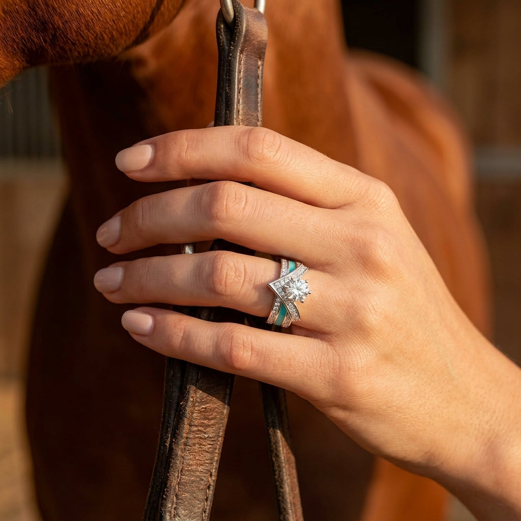 Crowned Noble Ring - Moissanite