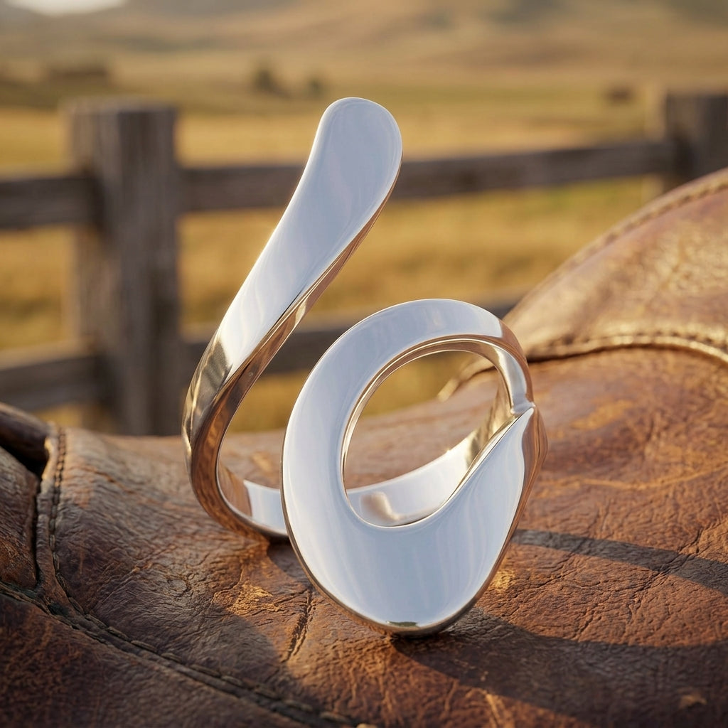 Sleek Asymmetrical Metal Ring