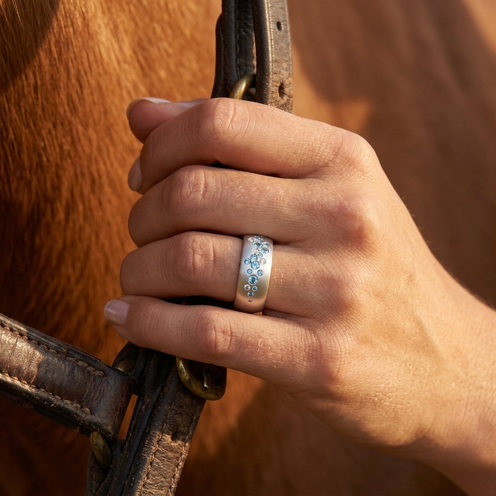 Fjord Spark Ring - Aquamarine