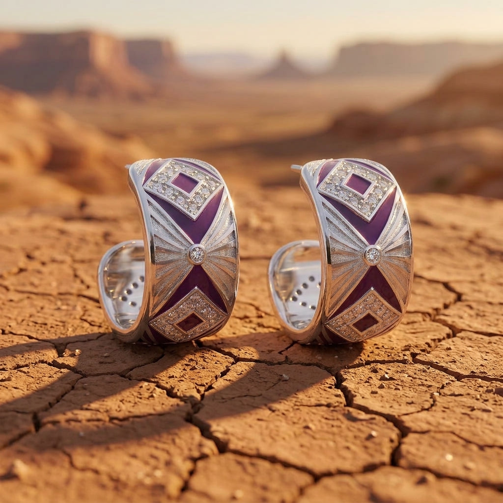 Cowgirl Legend Earrings - Purple