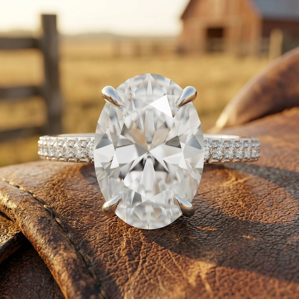 Snow Blossom Ring - Moissanite