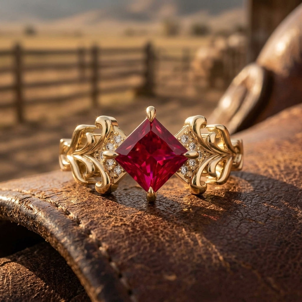 Sunspire Glow Ring - Ruby