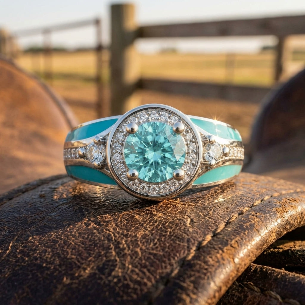 Brave Belt Ring - Aquamarine