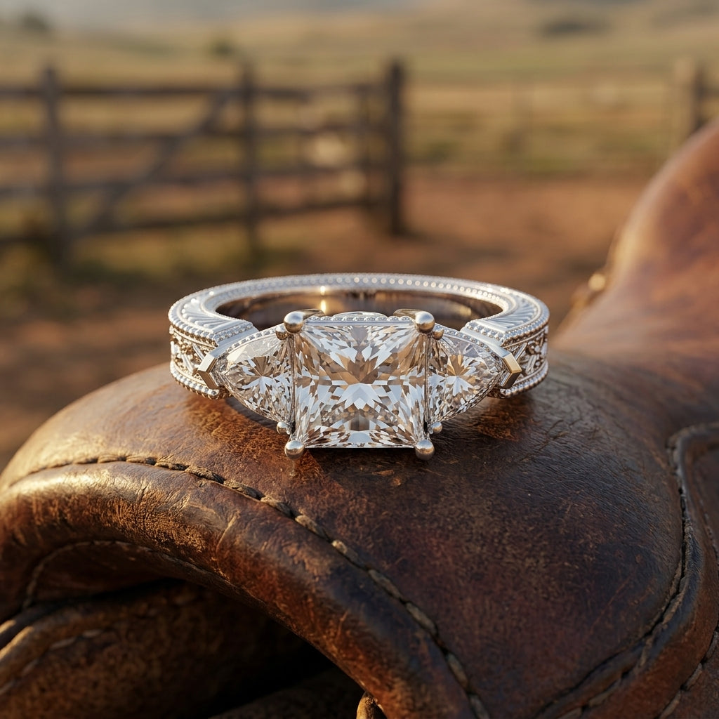 Tidal Embrace Ring - Moissanite