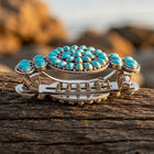 Bohemian Gold Turquoise Floral Hair Clip