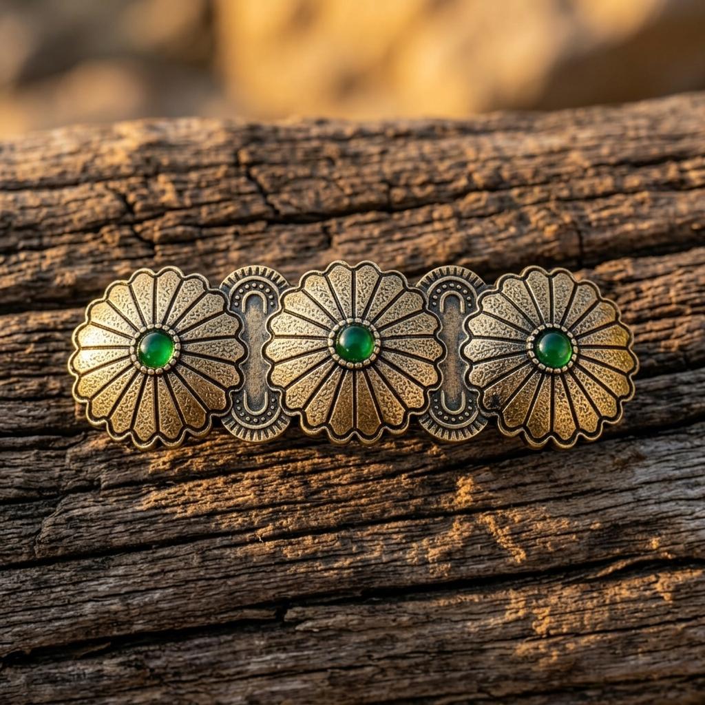 Rustic Gold Alloy Western Hair Clip
