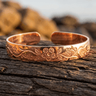 Elegant Purple Copper Cuff Bracelet