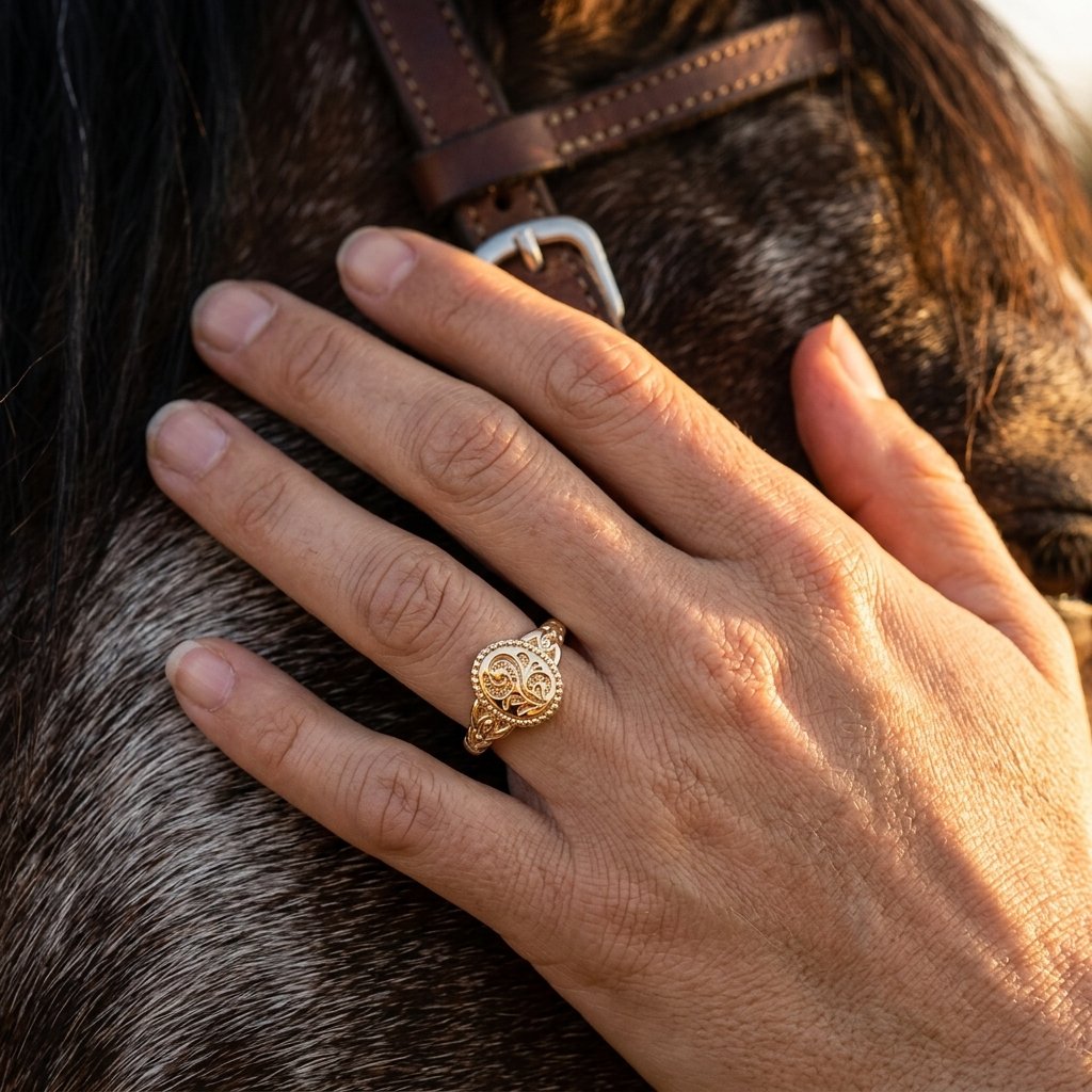 Vintage Gold Filigree Oval Ring