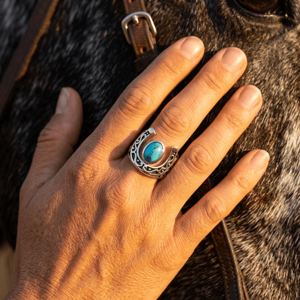 Turquoise Horseshoe Ring